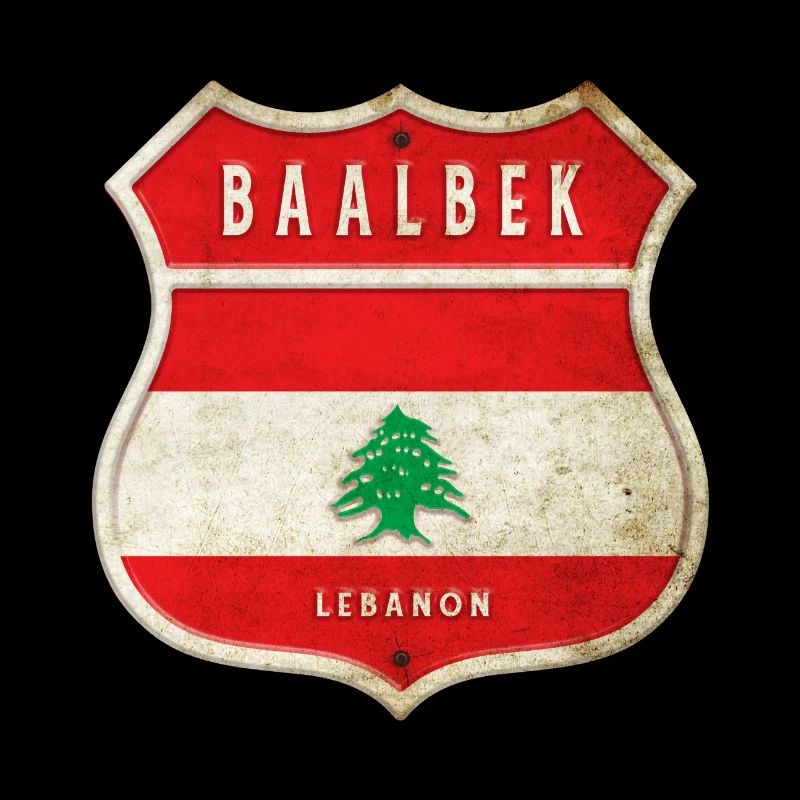 Baalbek Libanon Wappen Flaggen Design