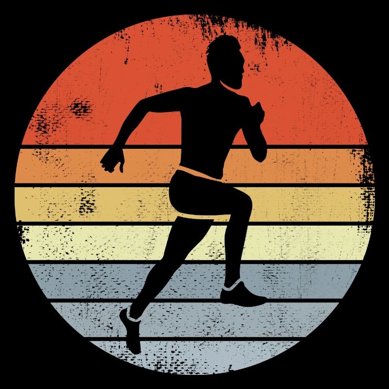 Dessin de coureur Vintage