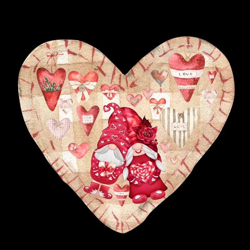 Verliebte Gartenzwerge Herz Design