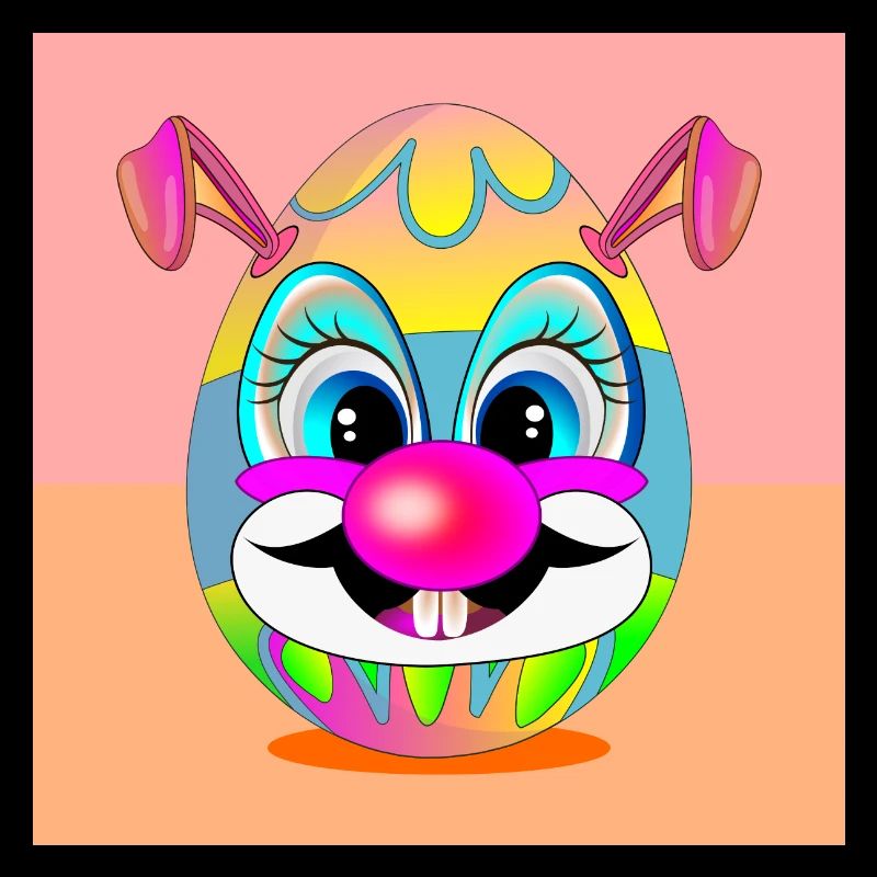OEUFS DE PÂQUES CLOWN LAPIN DE PÂQUES