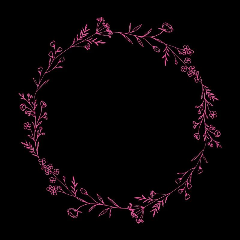 Cercle de fleurs de fleurs roses