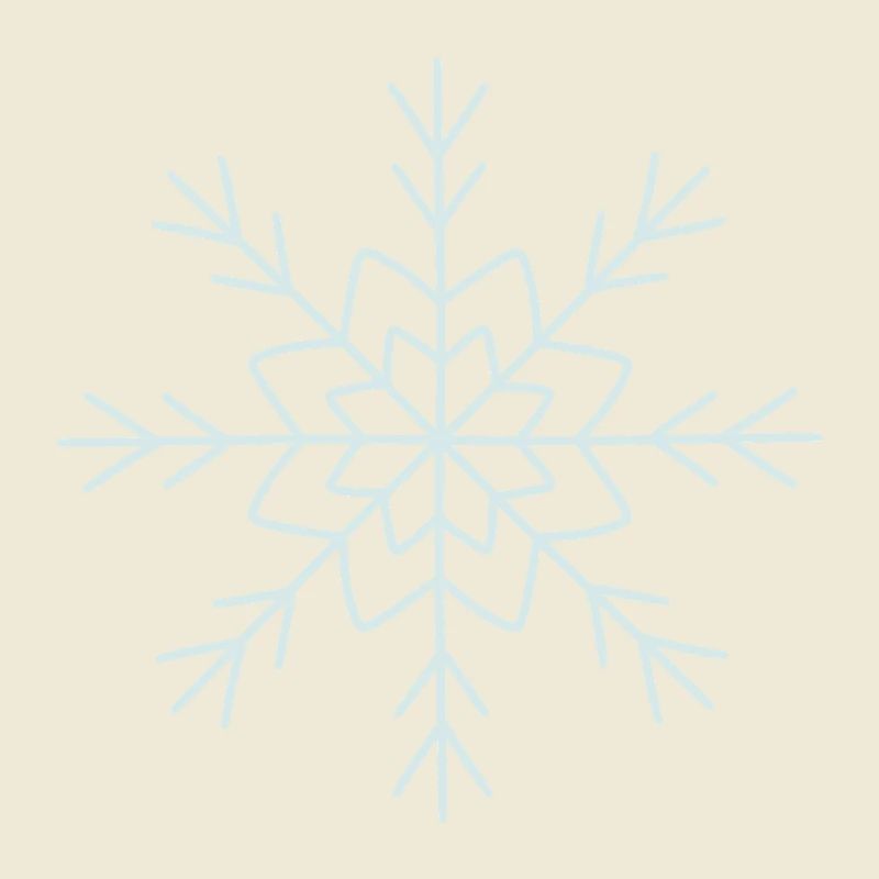 Conception artistique complexe de ligne de flocon de neige