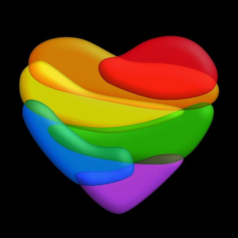 Regenbogen Herz