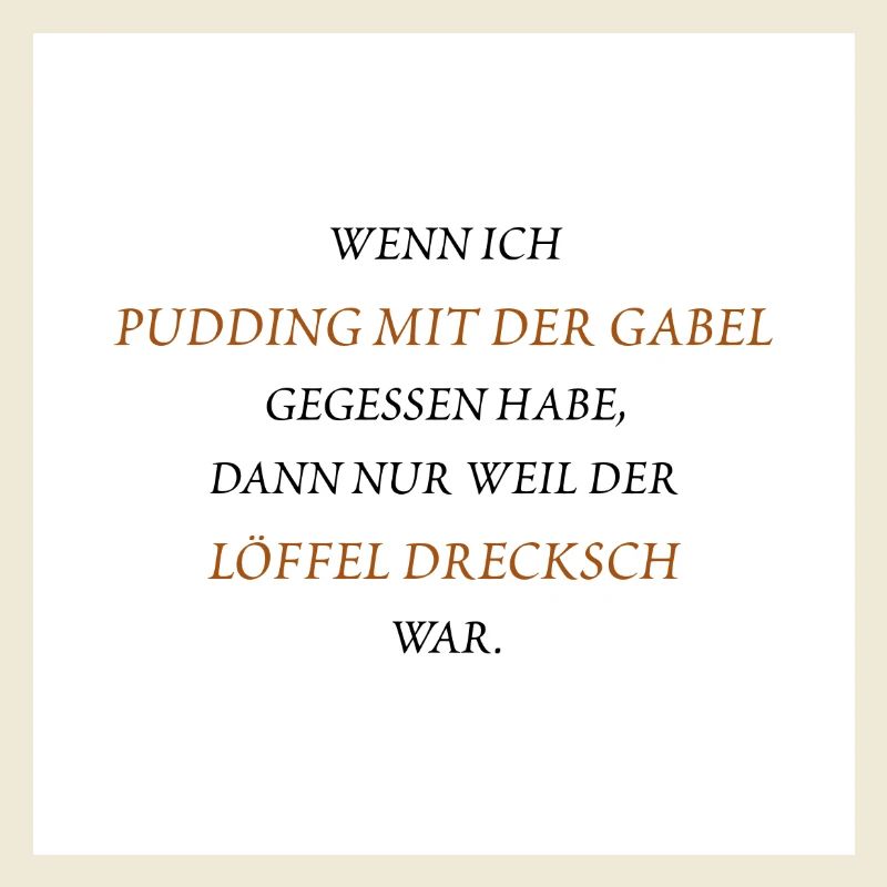 Pudding mit der Gabel