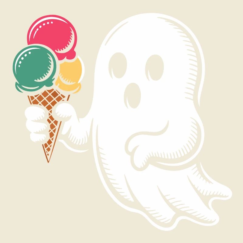 Geist mit Eiscreme