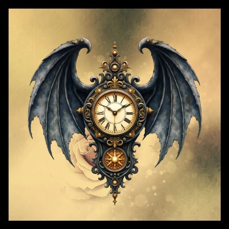 Montre Steampunk Gothique Ailée