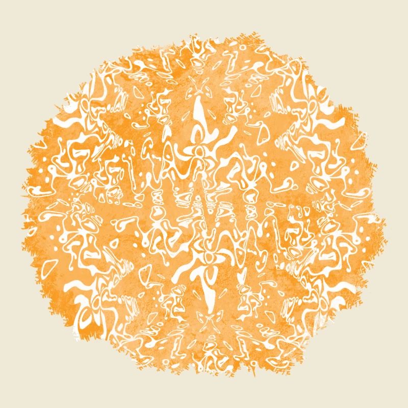 Orange tie-dye circle pattern