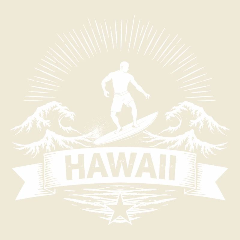 Hawaii Surfer Surfer sur Pacific Wave