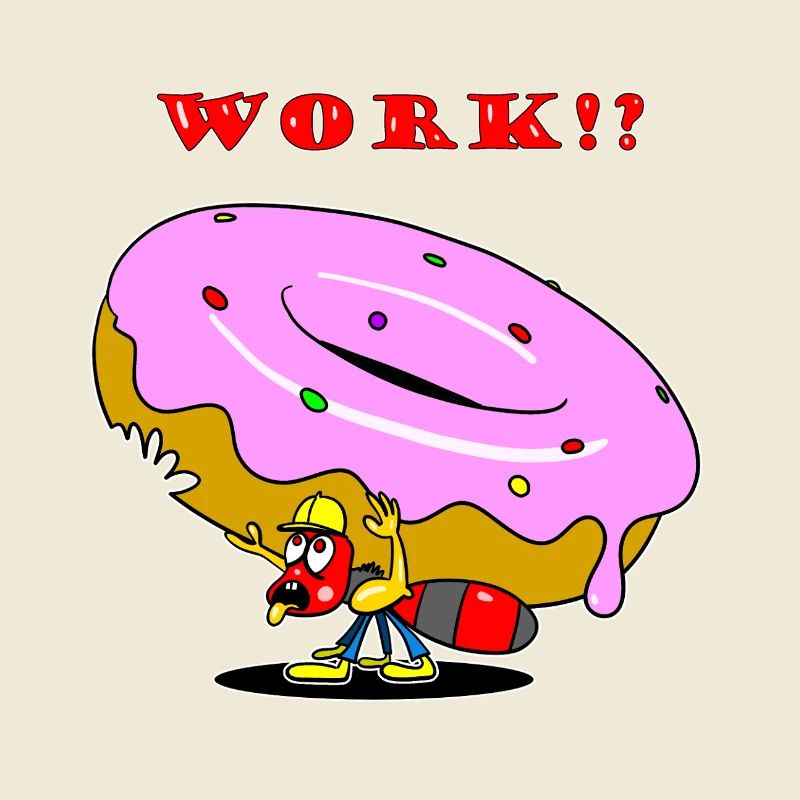 Ant Donut Worker Cartoon