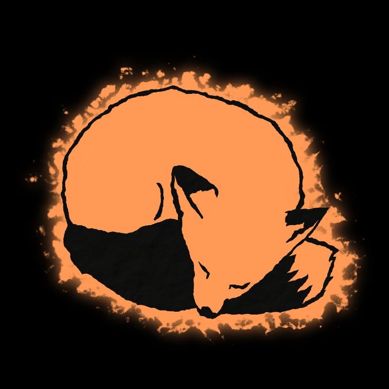 Fox Sleeping: Cute, Kawaii & Comic Style