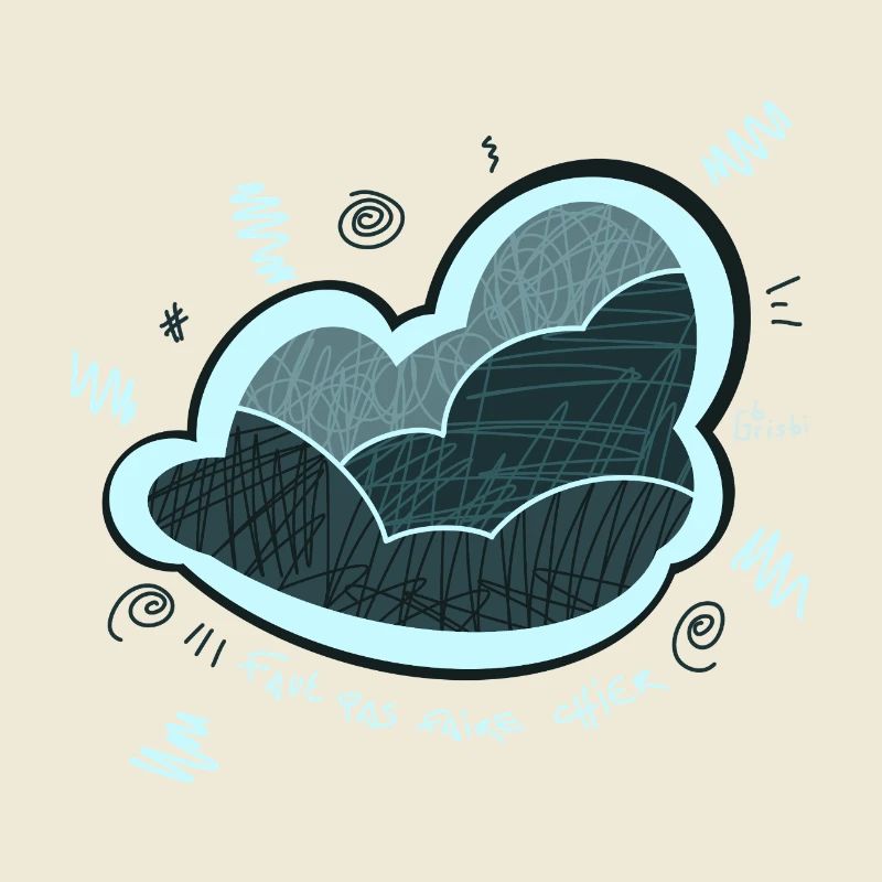 Cloud, emotion, angry