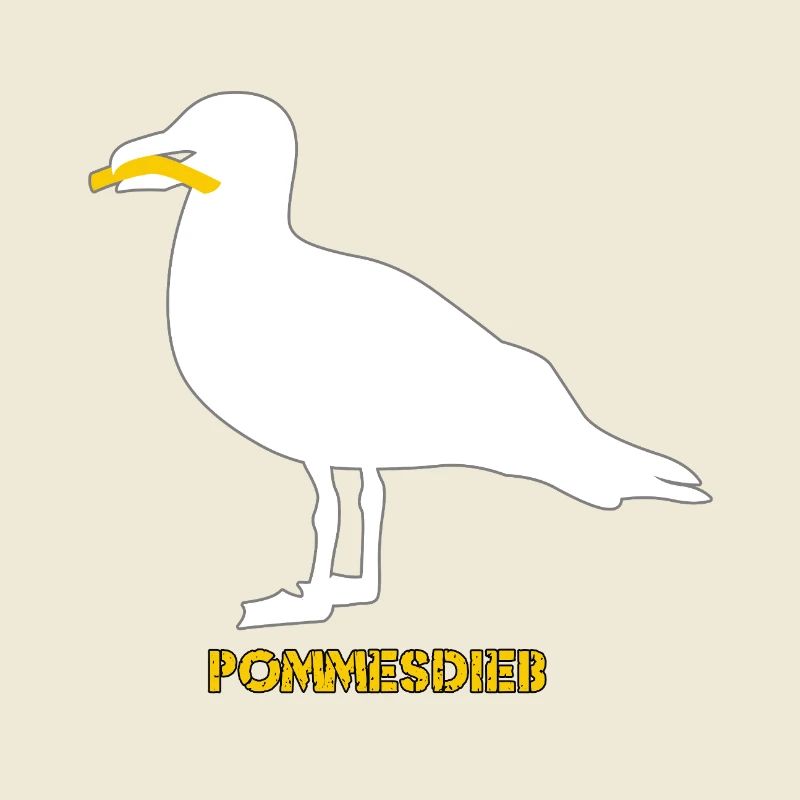 Frites Mouette Voleuse - Blanc