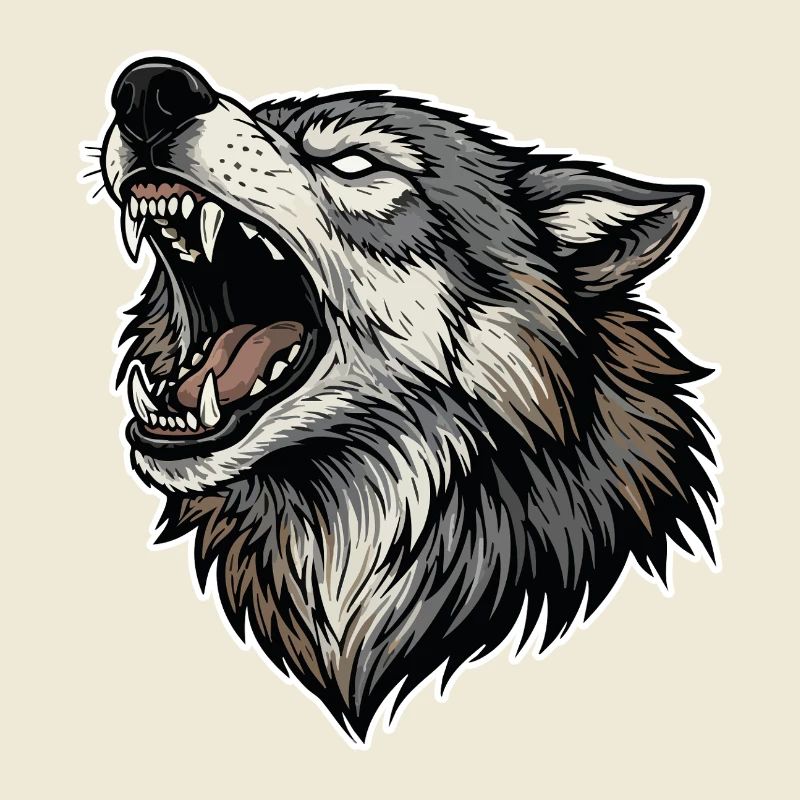 Wild Wolf Heulend Alpha Wolf Maskottchen