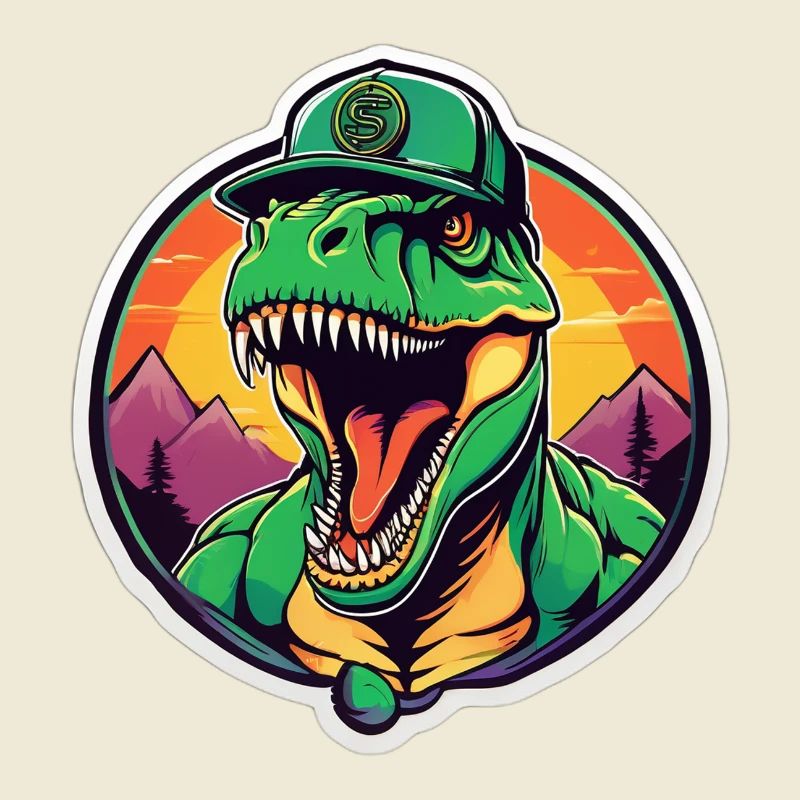 T-Rex Retro Sunset Cap