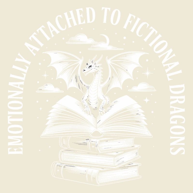 Funny Novel Fantasy Dragon Reader Book Nerd