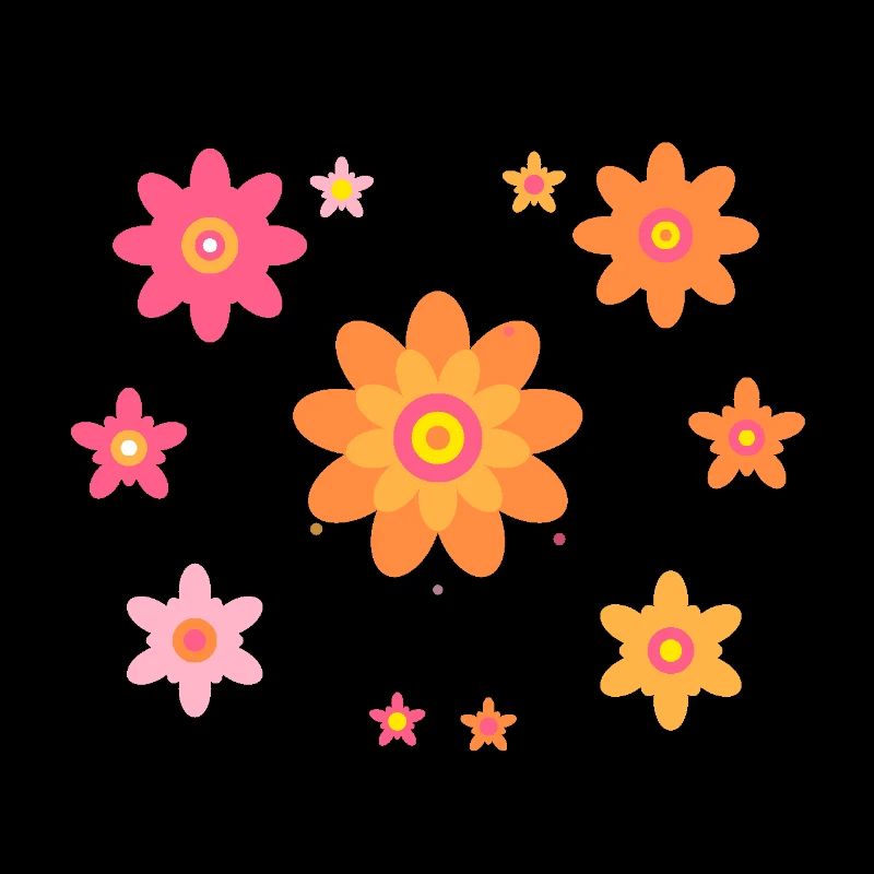 Colorful Flower Orbital Pattern