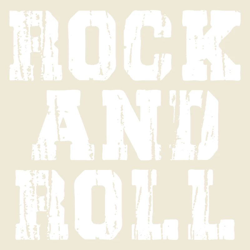 Rock'n'Roll Distressed Text Logo