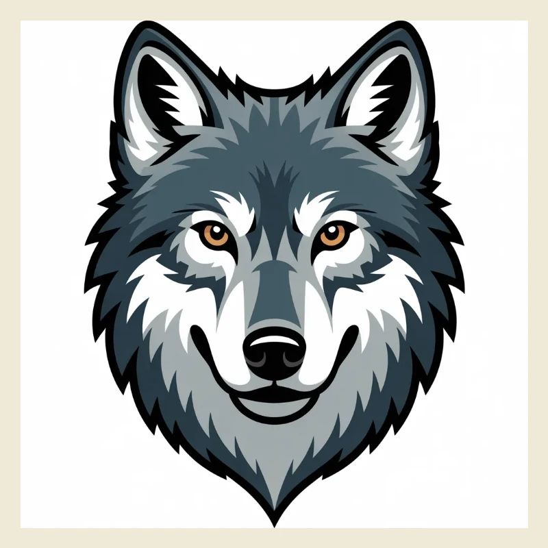 Wolf Head – illustration stylisée