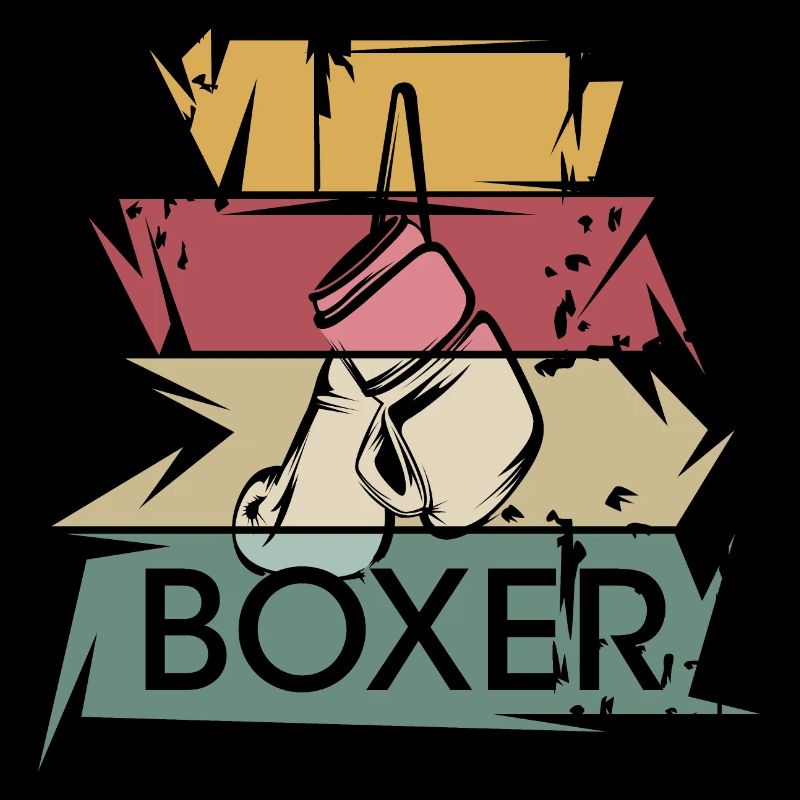 retro Boxhandschuhe Boxer vintage Boxen Symbol