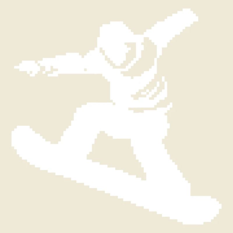Snowboarder Pixel Graphic