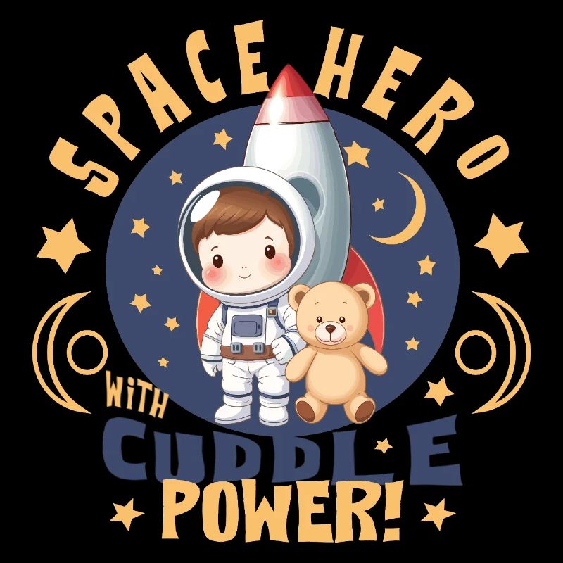 Astronaut mit Teddybär