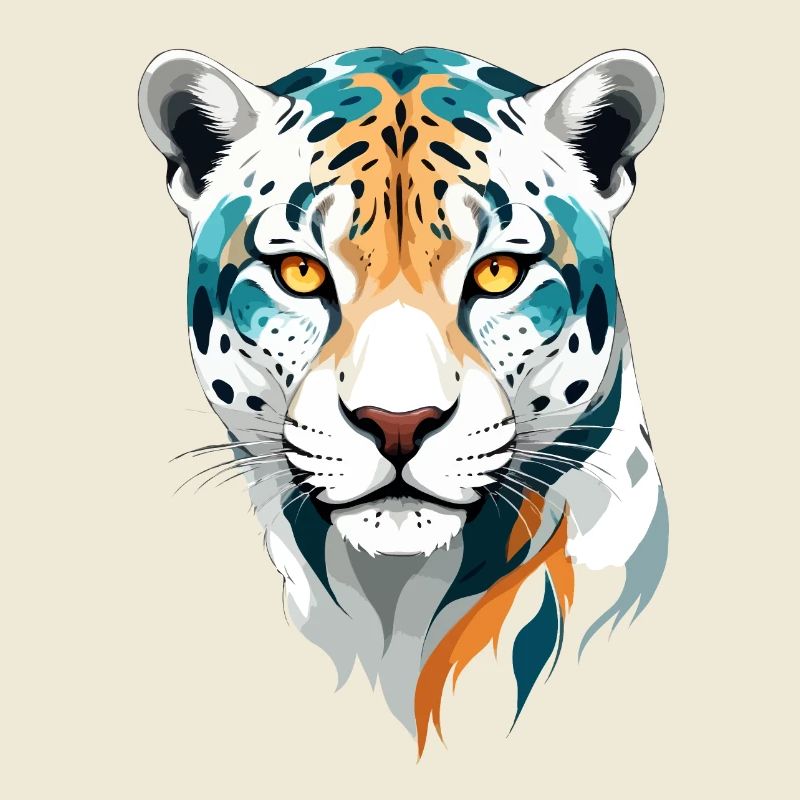 Leopard Vector Art Vibrant Colors Illustration