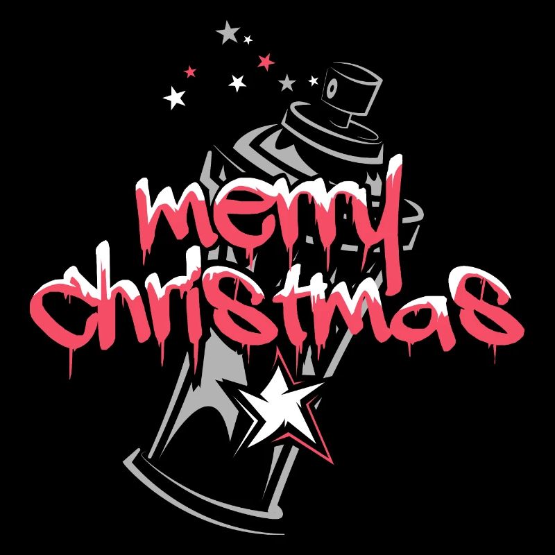 Graffiti Xmas Christmas Spray Can Hip Hop