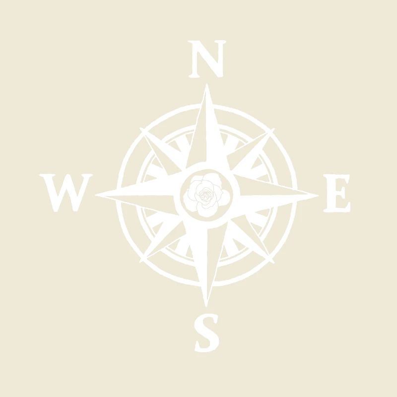 Compass rose (white)
