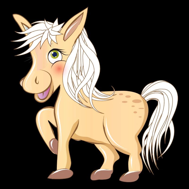 magical cute pony radiant and laughing