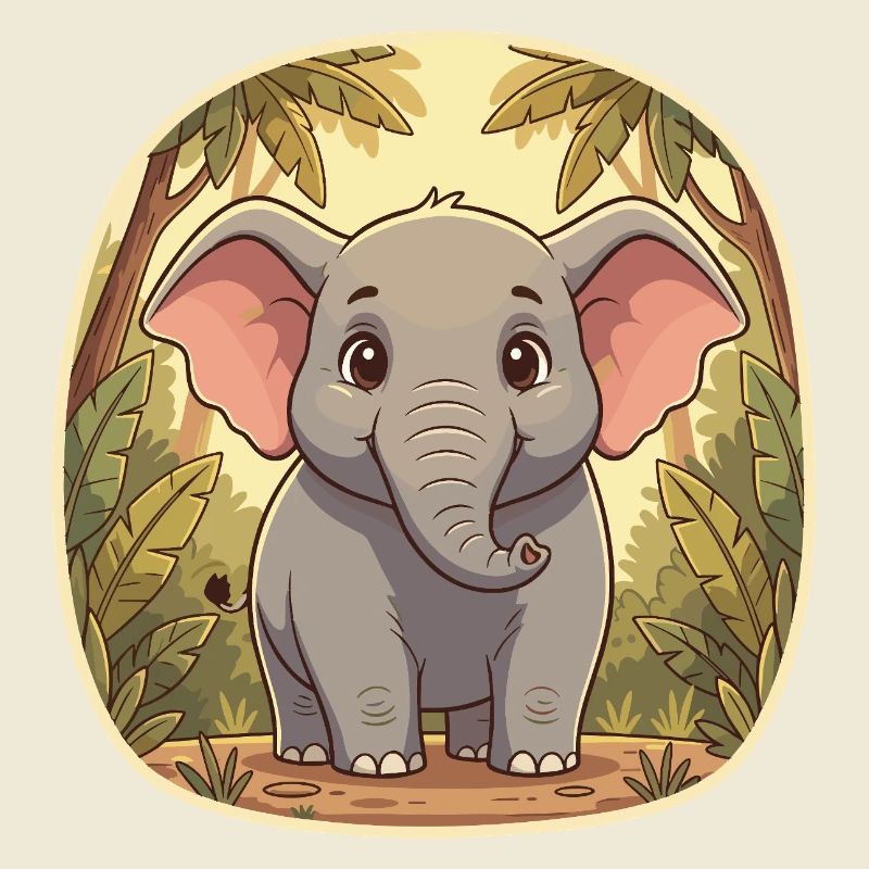 Petit éléphant dans la jungle
