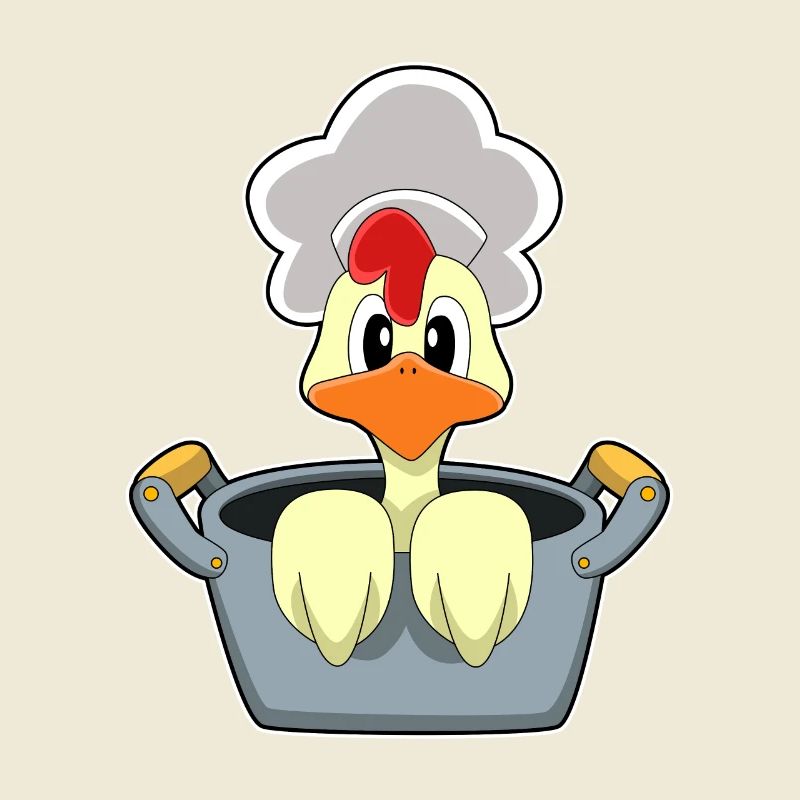 Hühnchen mit Kochtopf