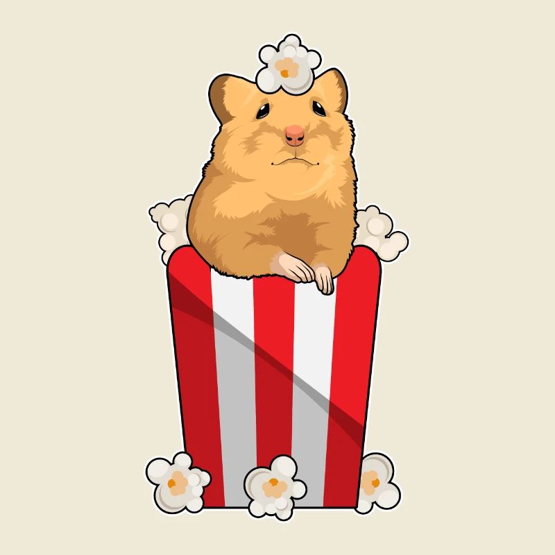 Hamster au pop-corn