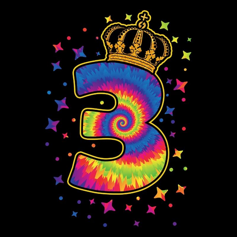 Tie-dye 3rd birthday party 3 years old