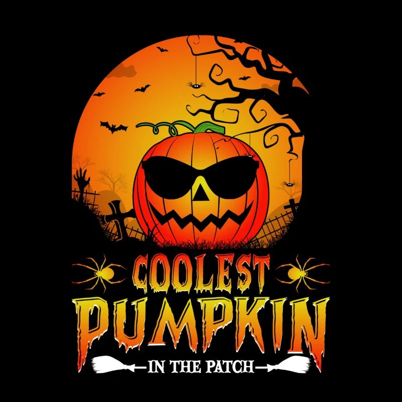Citrouille la plus cool dans le patch Halloween Citrouille cool