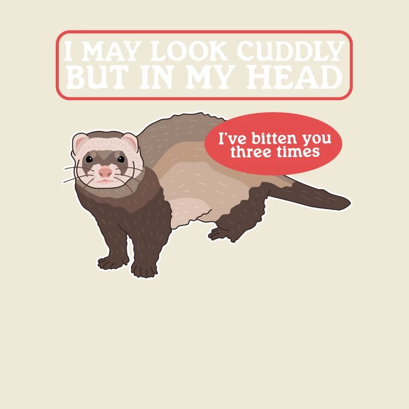 Frettchen Besitzer Marder Ferret Geschenk
