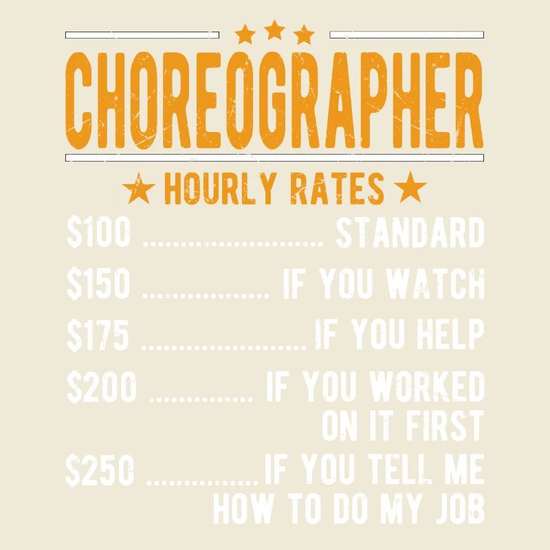 Choreographer hourly wage