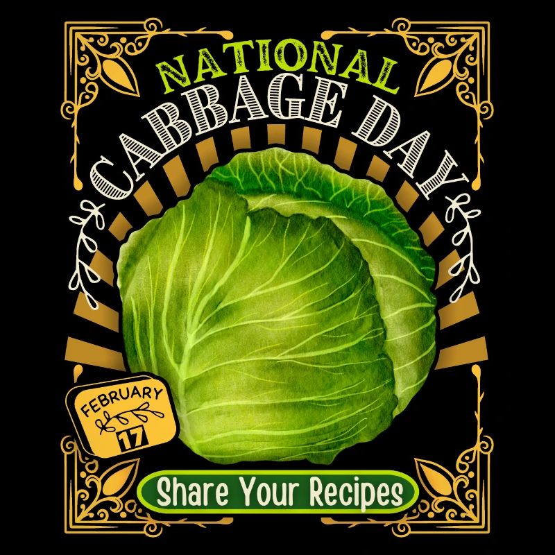 Cabbage, white cabbage, funny saying Cabbage Day