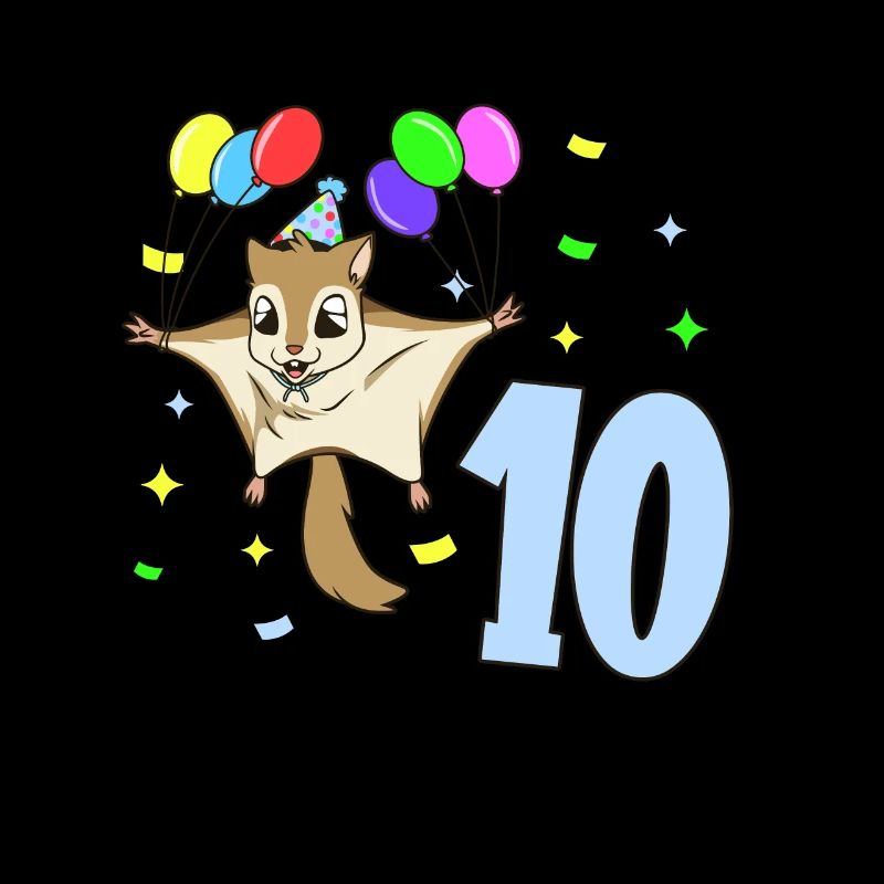 With flying squirrels - children's birthday 10 years