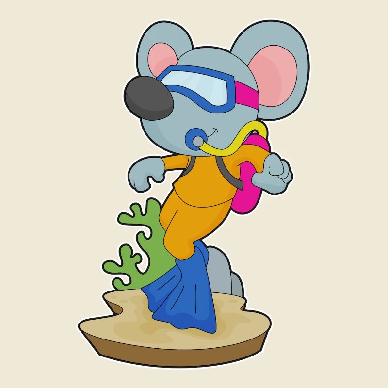 Mouse Diver Oxygen Tank Diving