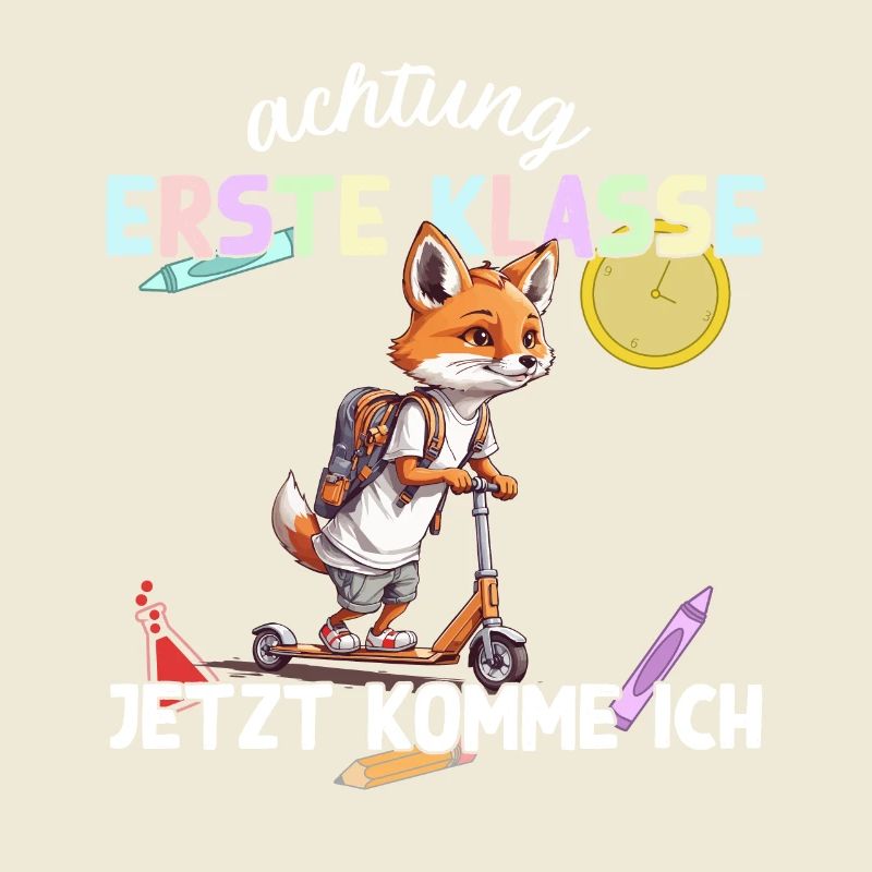 Fuchs Erstklässler Einschulung Schulstart Design