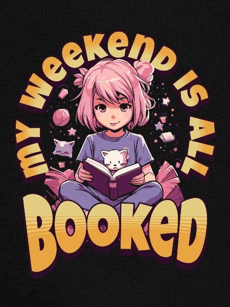 Fully Booked Weekend Kawaii Anime Girl Bookworm