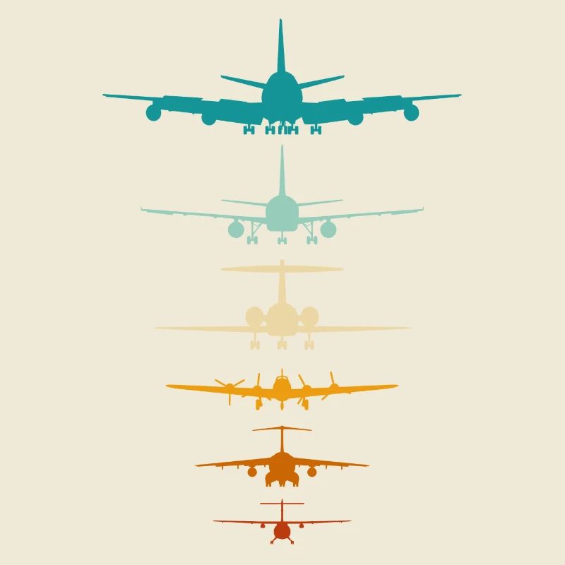 Airplanes Silhouette for Pilot, Flight Instructor