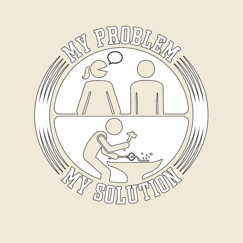 Blacksmithing My Problem My Solution Pictogram Dad