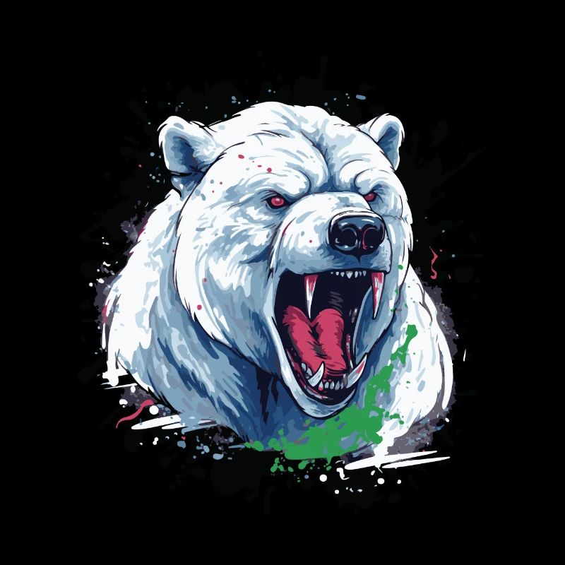 Polar Bär Kopf Porträt Eisbär Motivation Tier