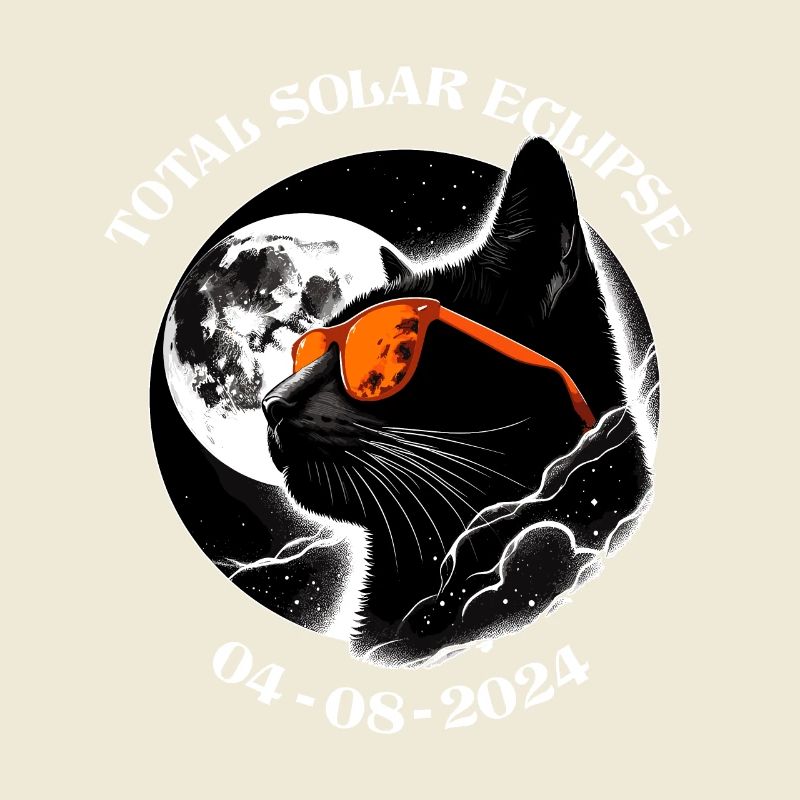 Solar Eclipse America Cat Moon Sun Space
