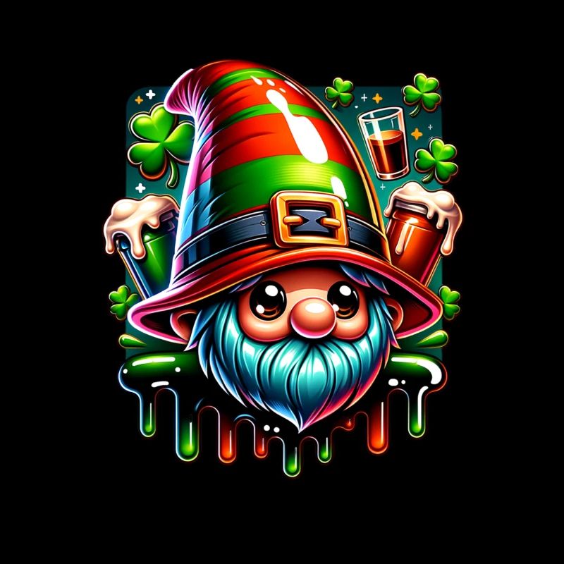 St Patricks Day Gnome T Shirt Design