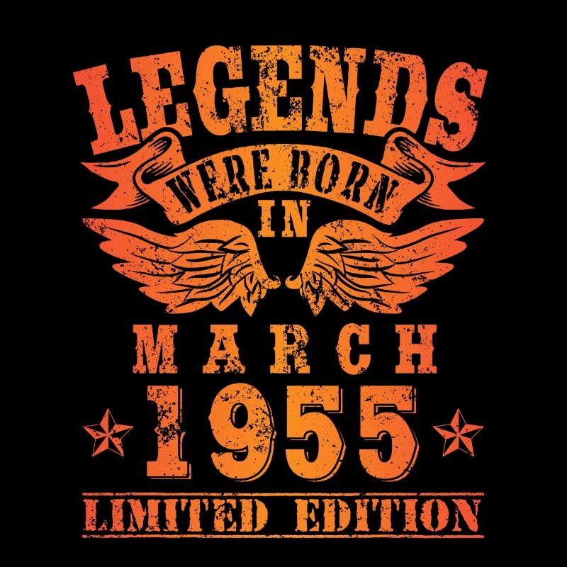 Legends sont nés en Mars 1955 Anniversaire