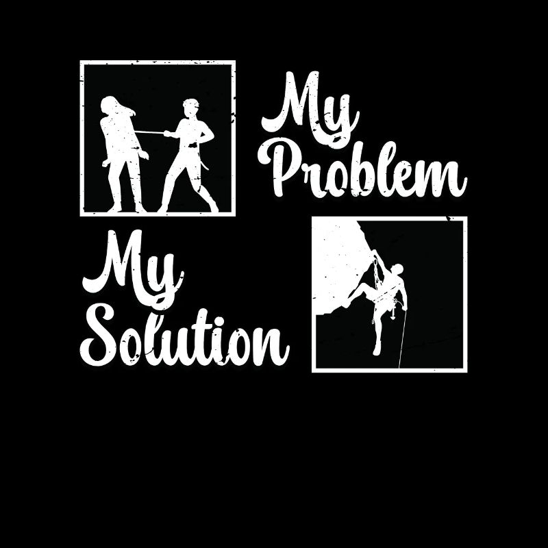 Rock Climber My Problem My Solution Pictogram Mom