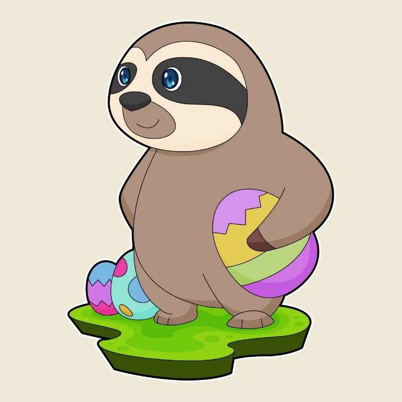 Sloth Easter Easter Eggs