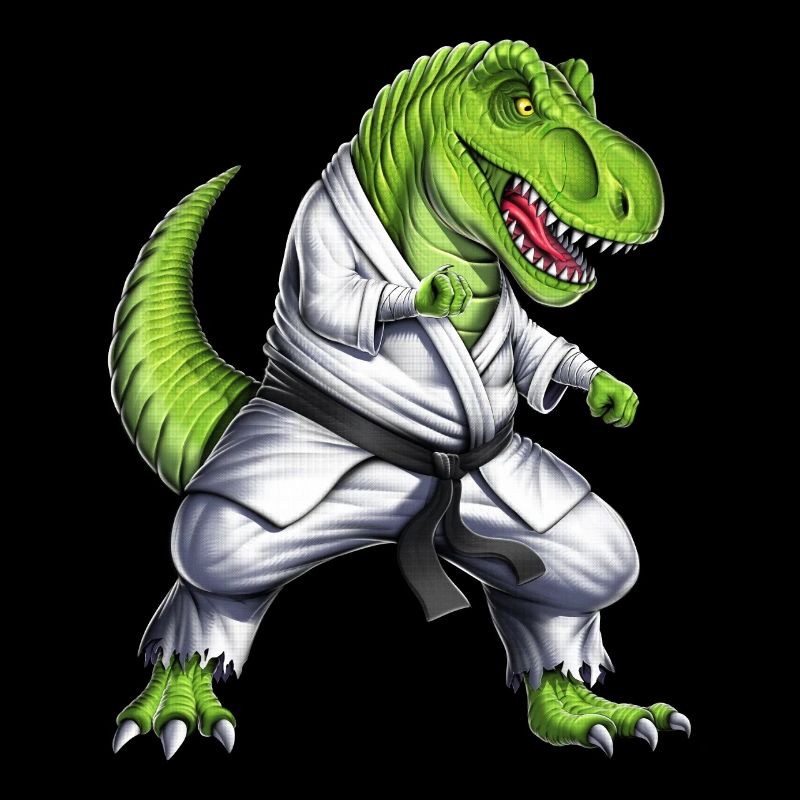 T-Rex Dinosaurier Karate